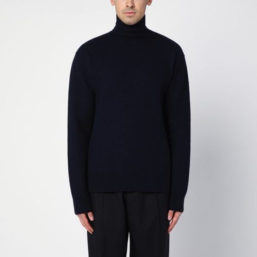 Blauer Rollkragenpullover aus Wolle - Jil Sander - Modalova