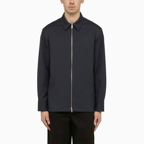 Blue shirt jacket with zip - Jil Sander - Modalova