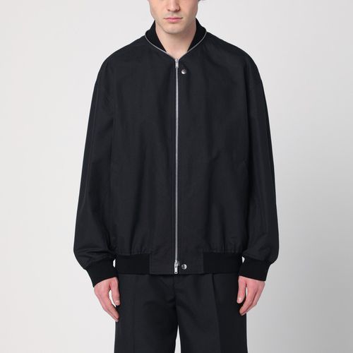 Black zip bomber jacket in cotton - Jil Sander - Modalova