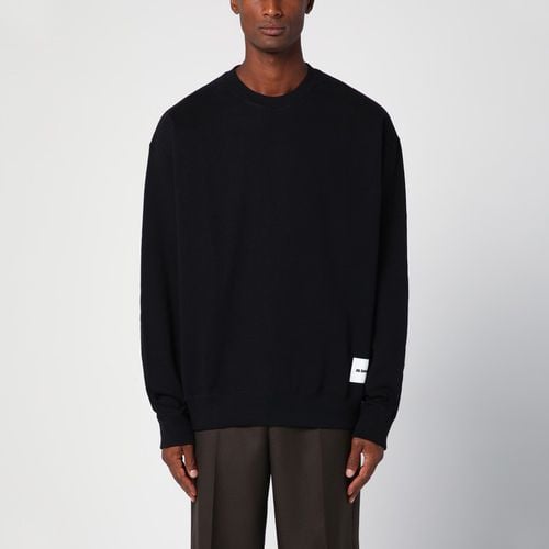 Black sweatshirt with logo patch - Jil Sander - Modalova