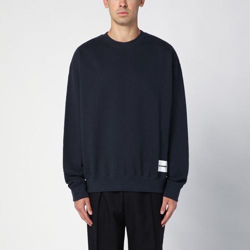 Blaues Sweatshirt mit Logoaufnäher - Jil Sander - Modalova