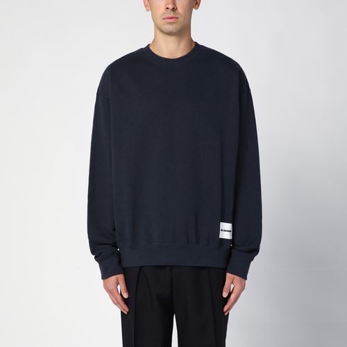 Blue sweatshirt with logo patch - Jil Sander - Modalova