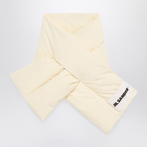 Beige padded scarf with logo - Jil Sander - Modalova