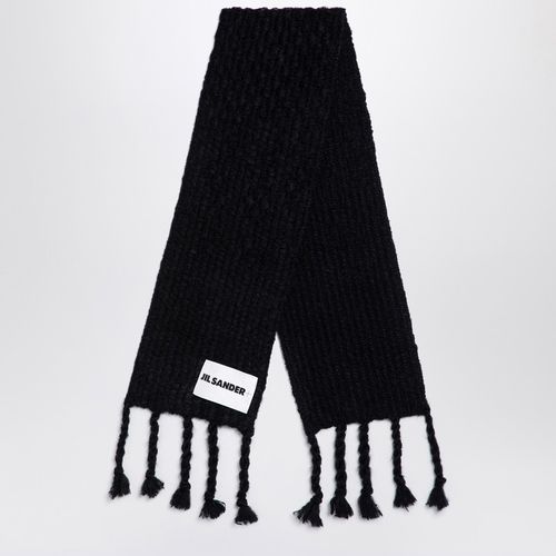 Black mohair blend scarf - Jil Sander - Modalova