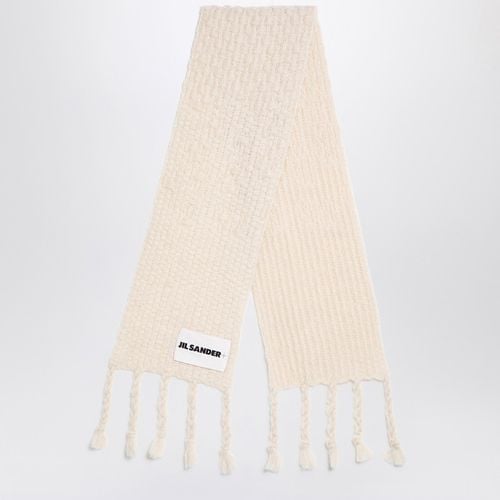 Ivory mohair blend scarf - Jil Sander - Modalova