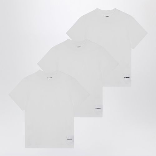 Set of three white cotton T-shirts - Jil Sander - Modalova