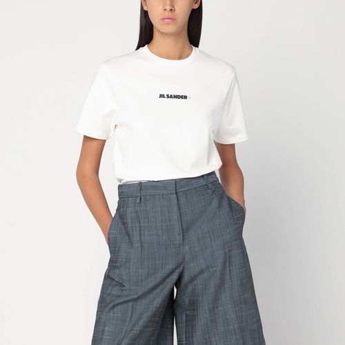 Cream white T-shirt with logo - Jil Sander - Modalova