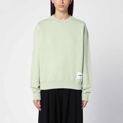 Apple green cotton crew-neck sweatshirt - Jil Sander - Modalova