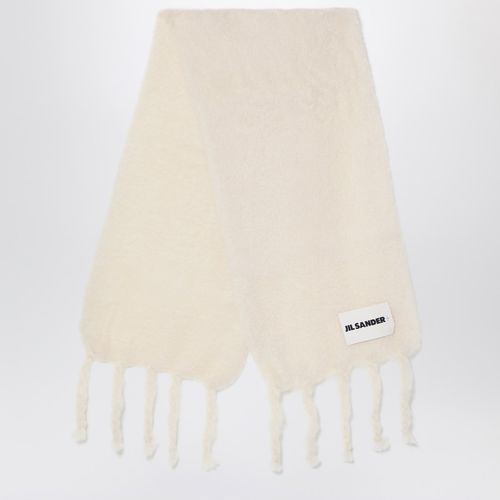 White mohair blend scarf - Jil Sander - Modalova