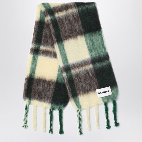 Brown/green mohair blend scarf - Jil Sander - Modalova