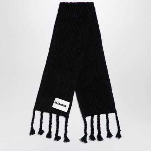 Black mohair blend scarf - Jil Sander - Modalova