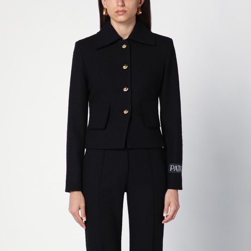 Black wool-blend short jacket - Patou - Modalova