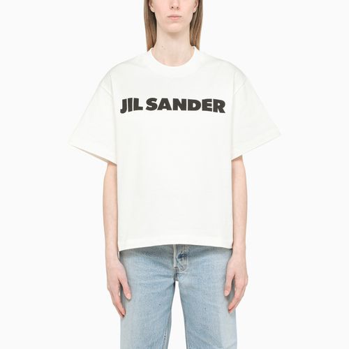 White boxy t-shirt with logo print - Jil Sander - Modalova