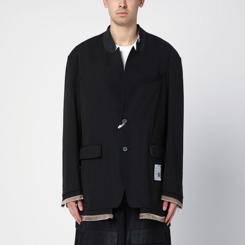 Wool-blend jacket with raw cut hem - Maison MIHARA YASUHIRO - Modalova