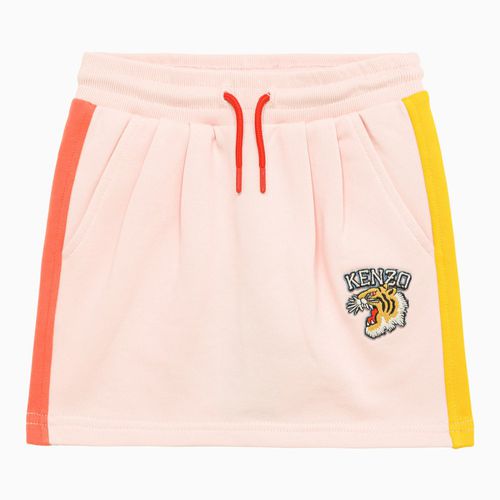 Pink cotton skirt with logo patch - KENZO - Modalova