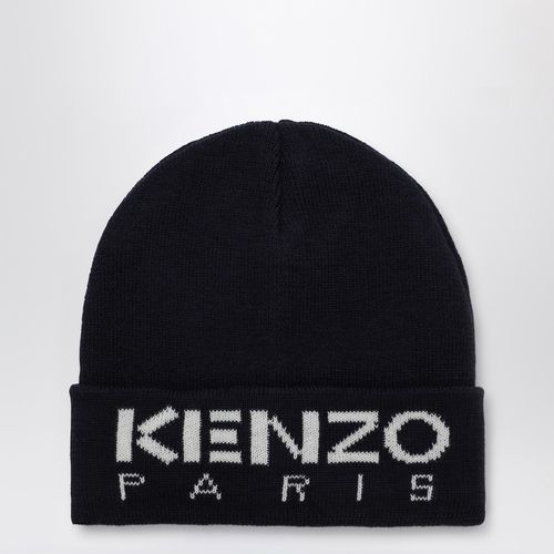 Cuffia blu navy con logo - KENZO - Modalova