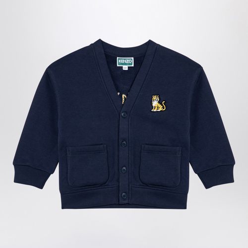 Cardigan blu navy in misto cotone - KENZO - Modalova