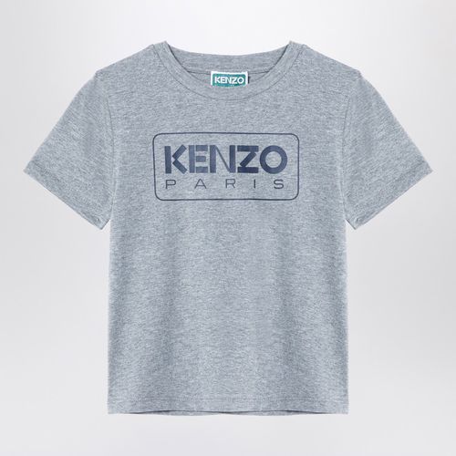 T-shirt grigia in cotone con logo - KENZO - Modalova