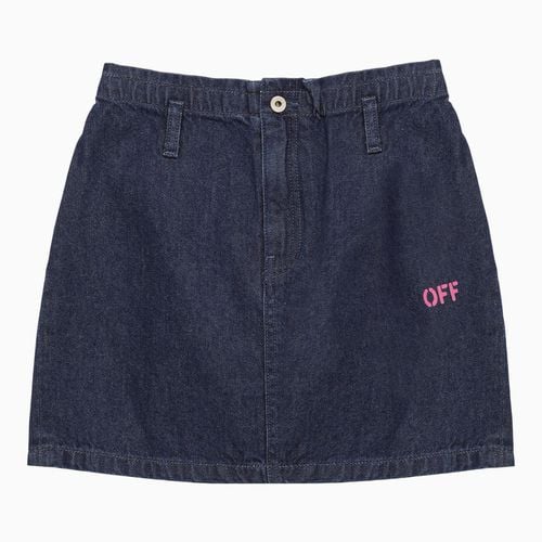 Blue denim skirt with logo - Off-White™ - Modalova