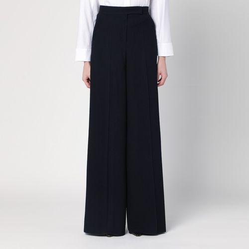 Pantalone ampio blu marino in lana - Max Mara - Modalova