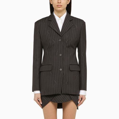 Single-breasted pinstripe jacket in wool blend - Off-White™ - Modalova