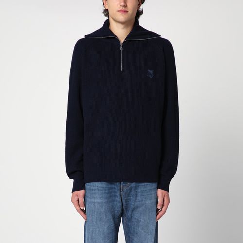 Blue wool blend jumper - Maison Kitsuné - Modalova