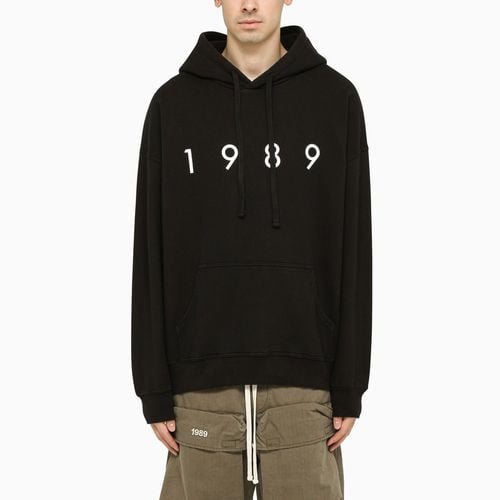 Black hooded sweatshirt with logo - 1989 STUDIO - Modalova