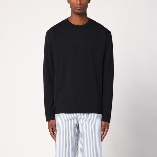 Black pyjama crew-neck sweater - Tekla - Modalova