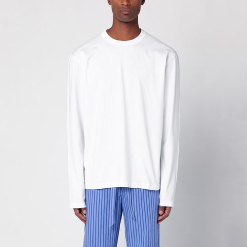 White pyjama crew-neck sweater - Tekla - Modalova