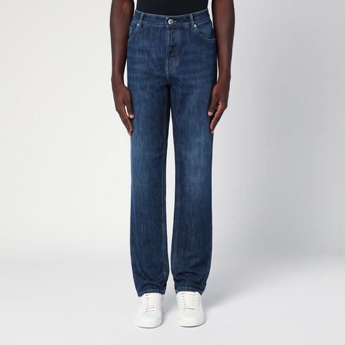 Dark blue regular jeans - Brunello Cucinelli - Modalova