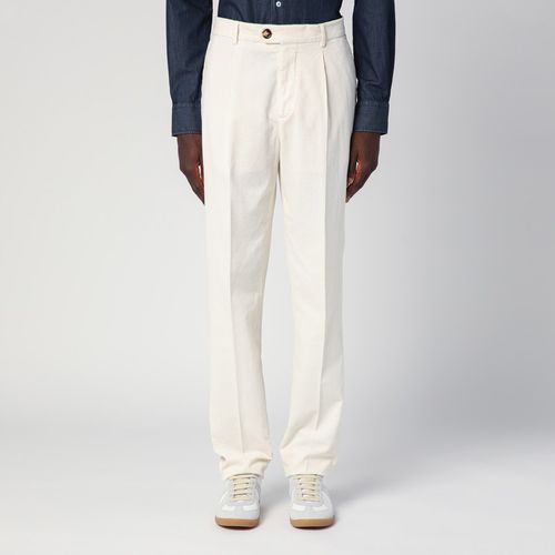 White corduroy trousers - Brunello Cucinelli - Modalova