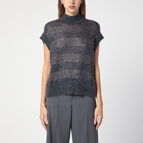 Striped sweater in mohair blend - Brunello Cucinelli - Modalova