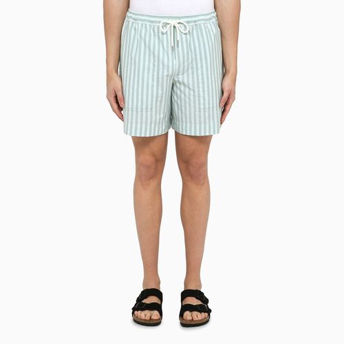 Striped cotton shorts - Maison Kitsuné - Modalova