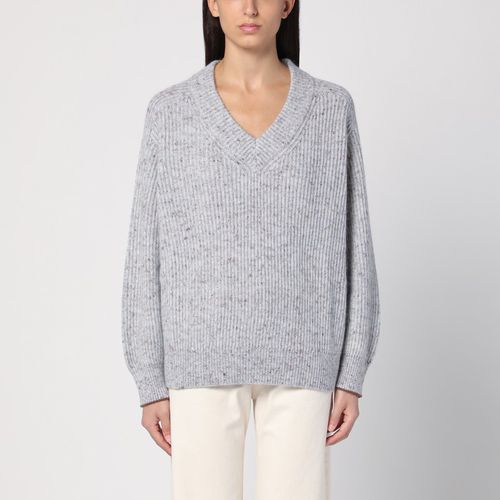 Light grey/brown jumper in wool blend - Brunello Cucinelli - Modalova