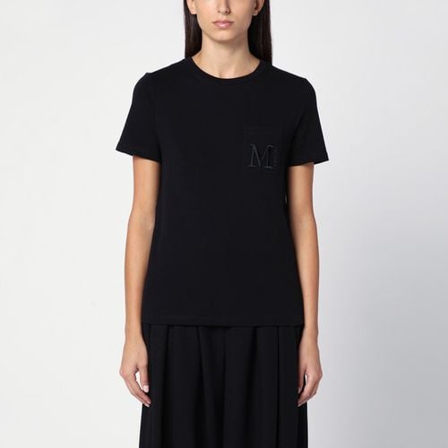 Black cotton T-shirt with logo - 'S Max Mara - Modalova