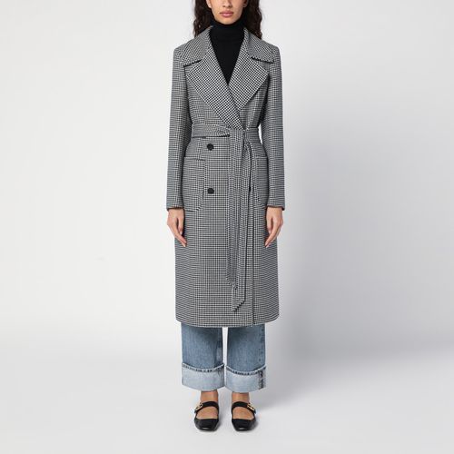 Houndstooth double-breasted coat - Tagliatore - Modalova