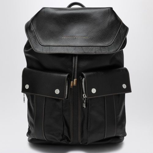 Black leather backpack - Brunello Cucinelli - Modalova