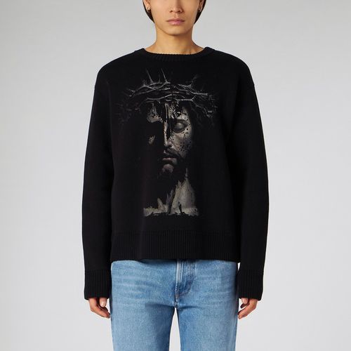 Knit Roundneck Jesus black - 1989 STUDIO - Modalova