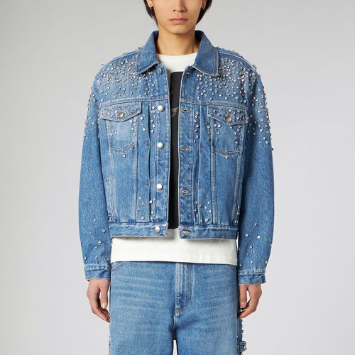 Denim Trucker Jacket Crystals blue - 1989 STUDIO - Modalova