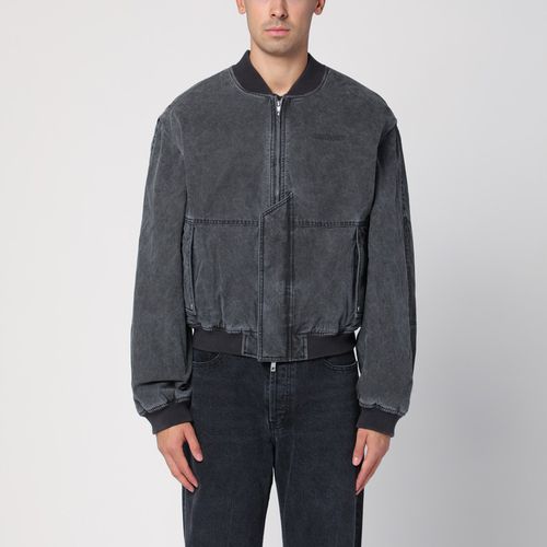 Black washed cotton bomber jacket - Represent - Modalova