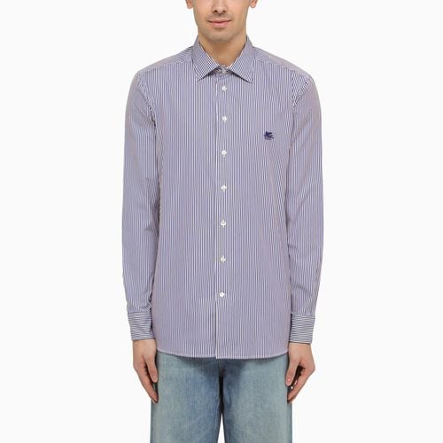 White/blue striped cotton shirt - ETRO - Modalova