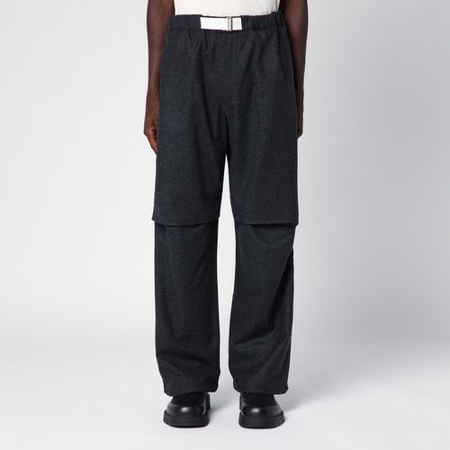 Dark grey track pants in wool - DARKPARK - Modalova