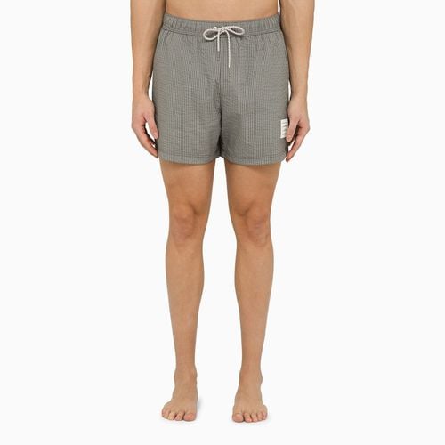 Med grey striped swim shorts - Thom Browne - Modalova