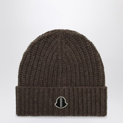 Brown virgin wool cap - Moncler + Rick Owens - Modalova