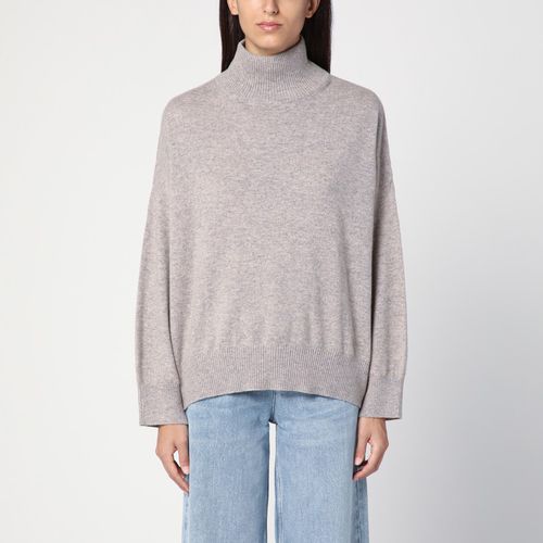 Light grey cashmere turtleneck sweater - Loulou Studio - Modalova