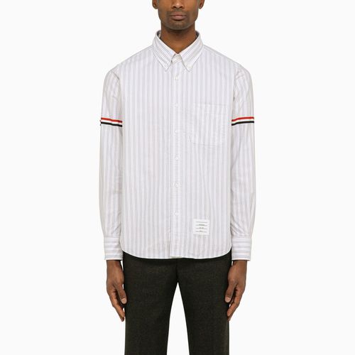 White and grey striped Oxford shirt - Thom Browne - Modalova