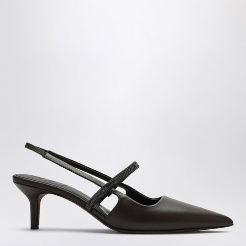 City slingback with shiny strap - Brunello Cucinelli - Modalova