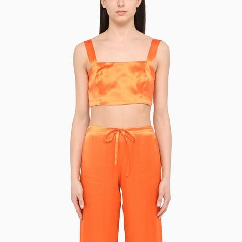 Orange silk top - WOERA - Modalova