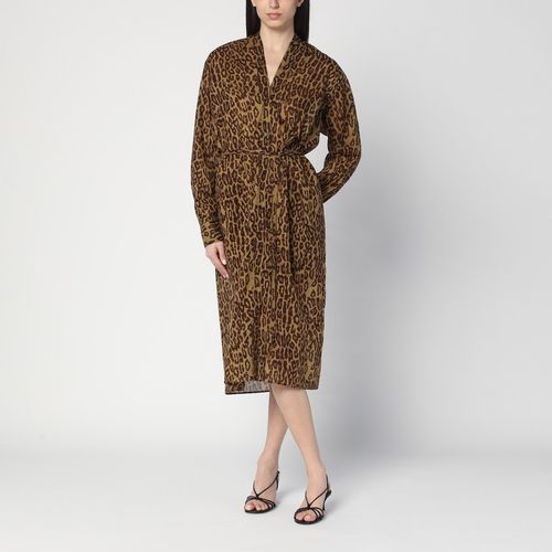 Hemdblusenkleid mit Leopardenmuster aus Baumwollvoile - 6397 - Modalova