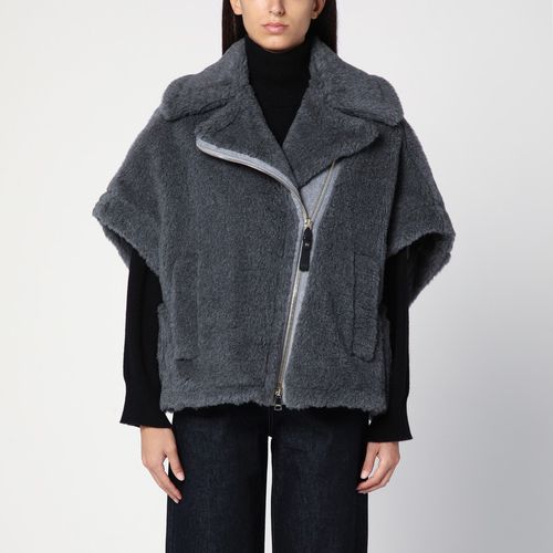 Dark grey cape in Teddy fabric - Max Mara - Modalova